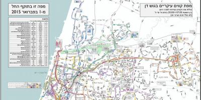 Tel Avivi bussis marsruute kaardil