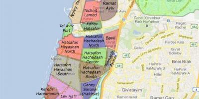 Tel Avivi linnaosade kaart