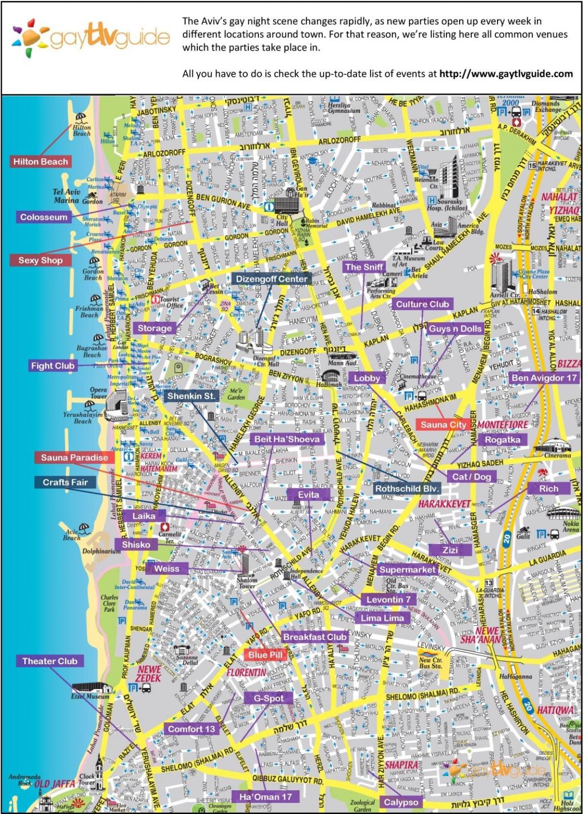 kaart gay-Tel Aviv