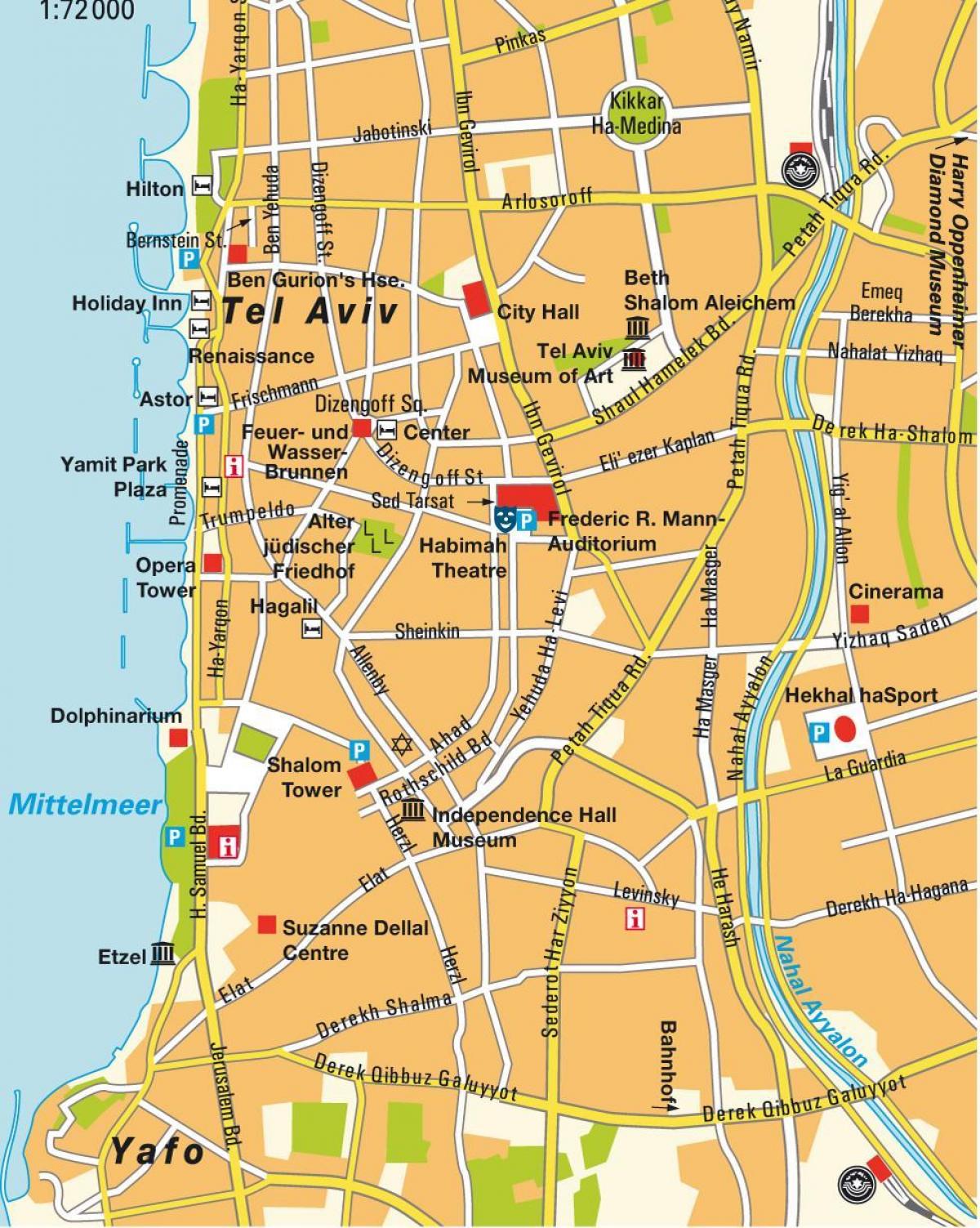 kaart Tel Avivi piirkonnas