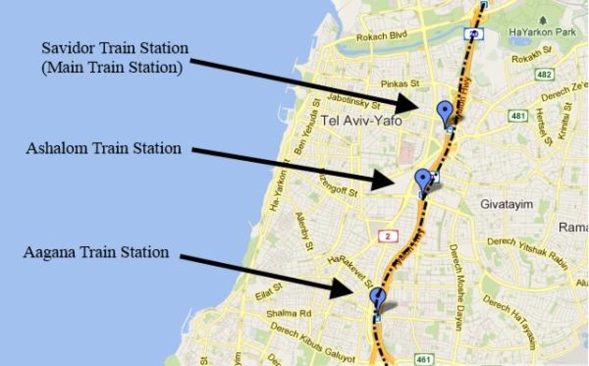 kaart sherut kaart Tel Aviv