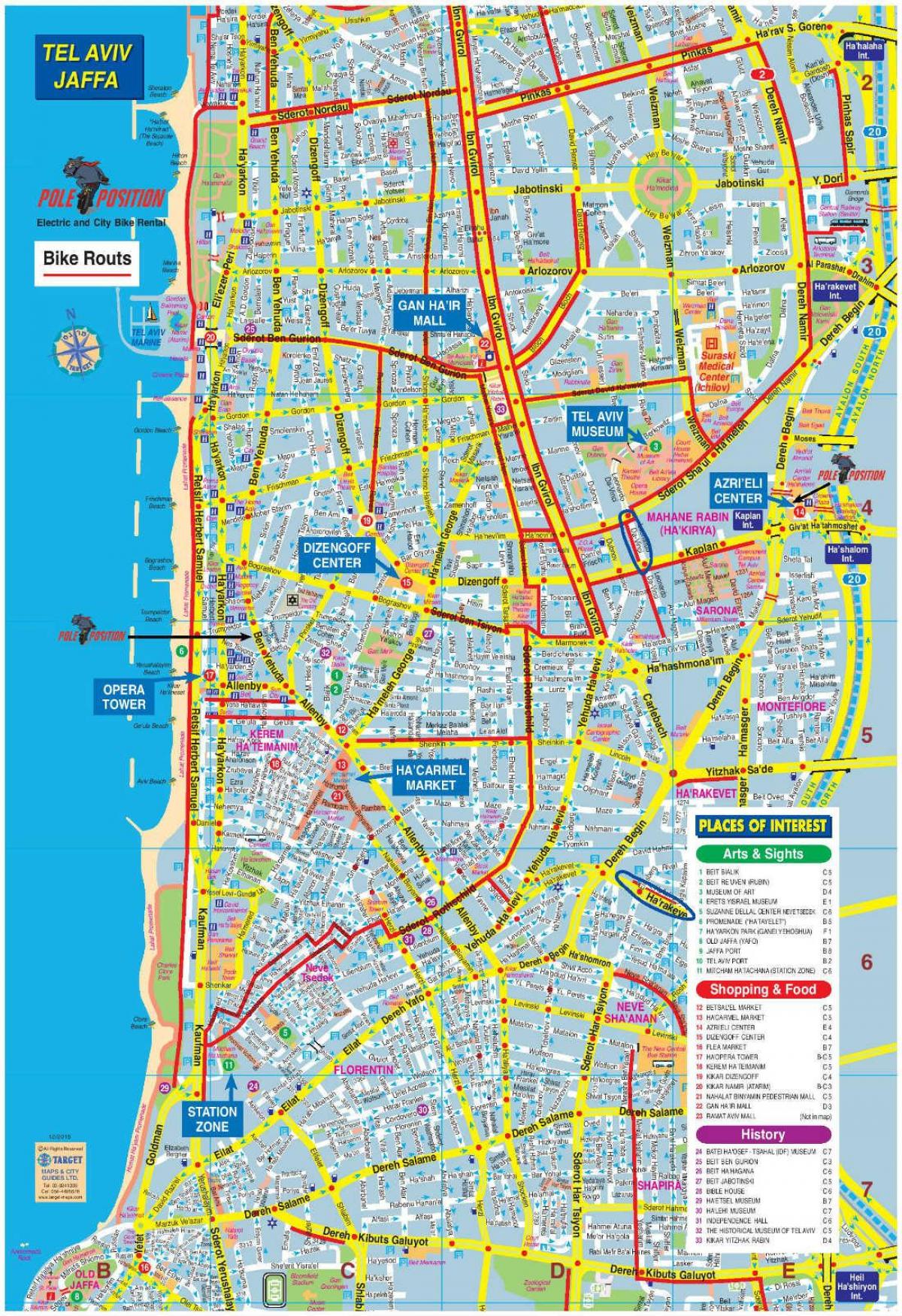 kaart Tel Avivi bike