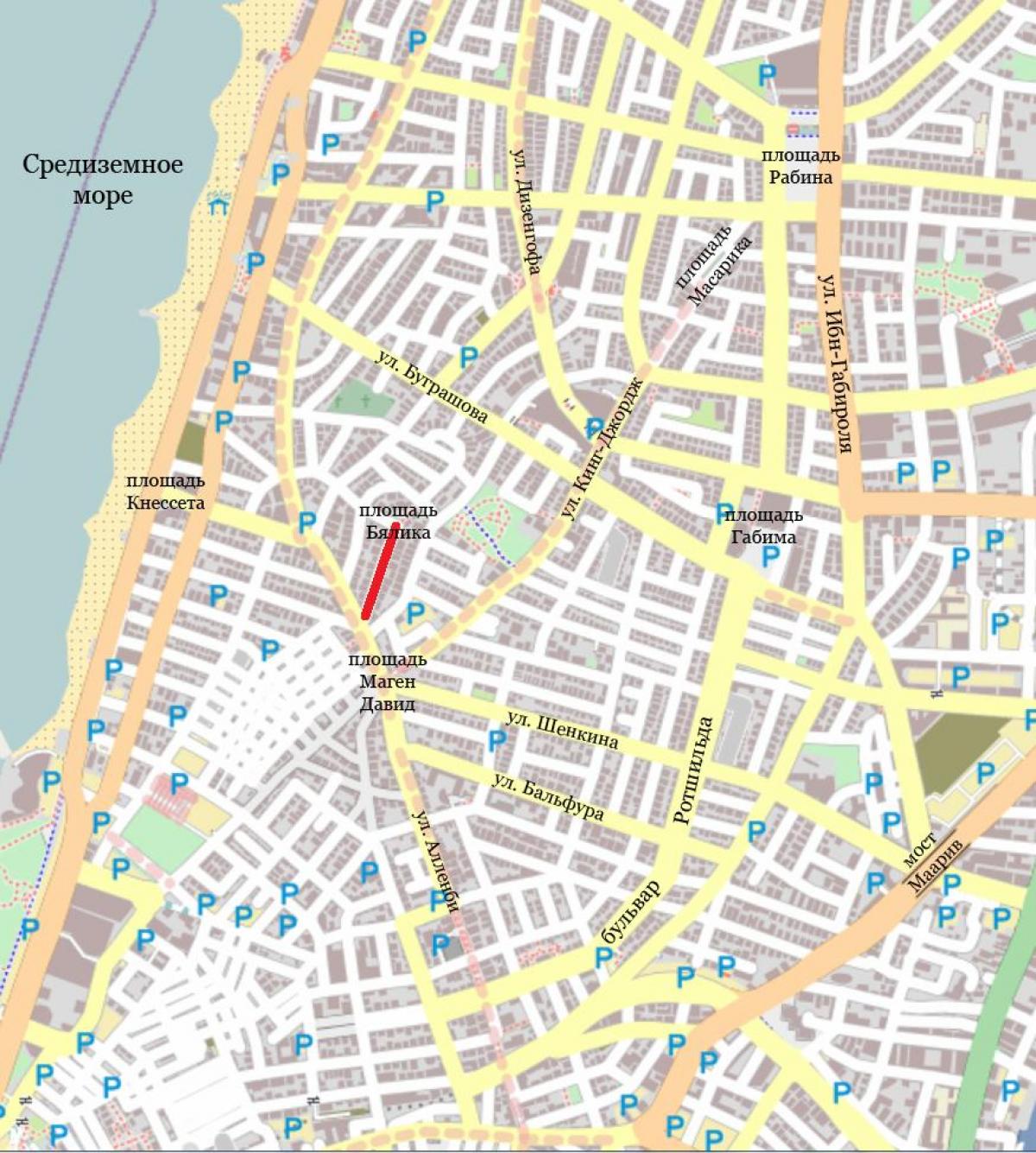 street map Tel Aviv iisrael
